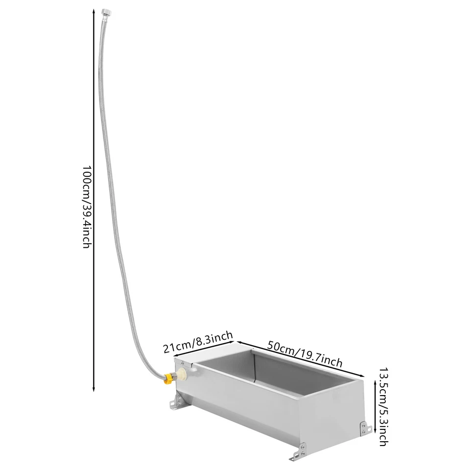 Автоматическая поилка для скота большой металлический резервуар для воды для собак крупного рогатого скота птицы 7,5 л - Изображение 3 из 4