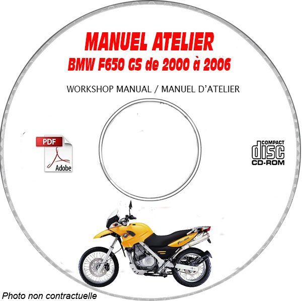 F650 GS manuel atelier CDROM revue technique moto BMW 2000 2001 2002 2003 2004 2005 2006