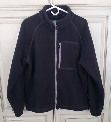 cabelas polartec Full Zip fleece Jacket L Black
