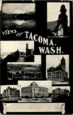 Multiview Views Of Tacoma WA Washington Multiview UNP UDB Postcard Unused T15