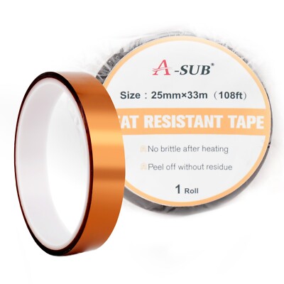 2 Pk A-SUB 1 In x 108 FT Heat Resistant Tape, High Temperature Sublimation Tapes