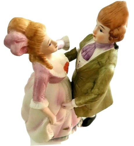 Himark Bisque Porcelain Victorian Dancing Figurine Couple Collectible Statue - Picture 7 of 9