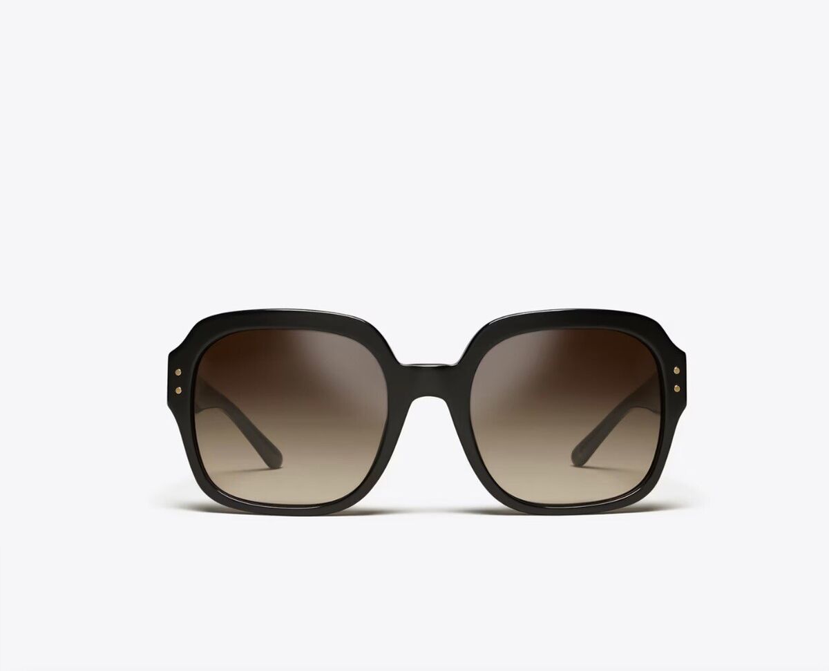 Tory Burch Oversized Square Logo Sunglasses, Black, Style Tory Burch Oversized Square Logo Sunglasses, Black, Style