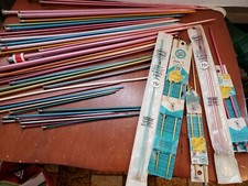 huge lot of 48 vintage knitting needles, all sizes, brands, mostly aluminum