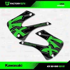 Kx85 Green USA Racing Shroud Graphics fits 05-13 Green Kx100 Kx 85