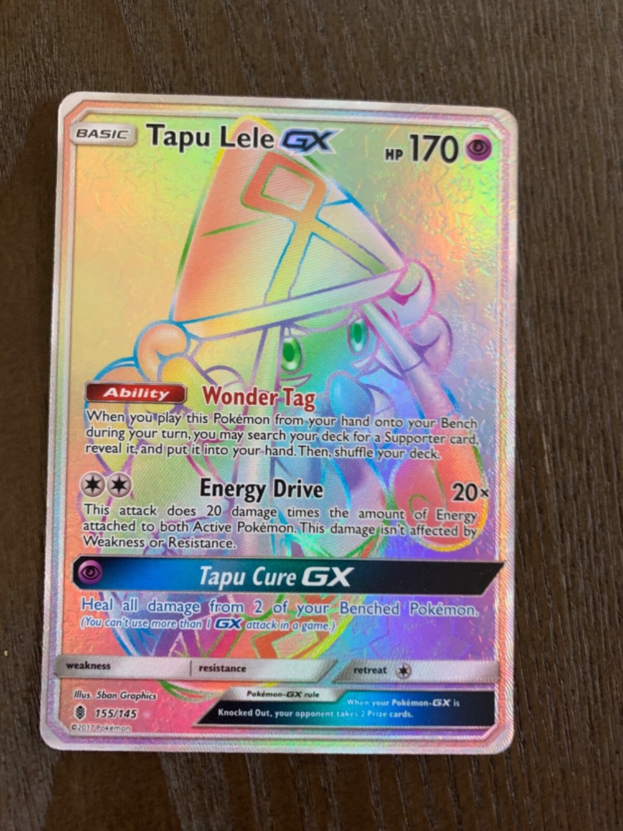 Pokemon - Tapu Lele GX Rainbow Secret Rare - 155/145 Guardians