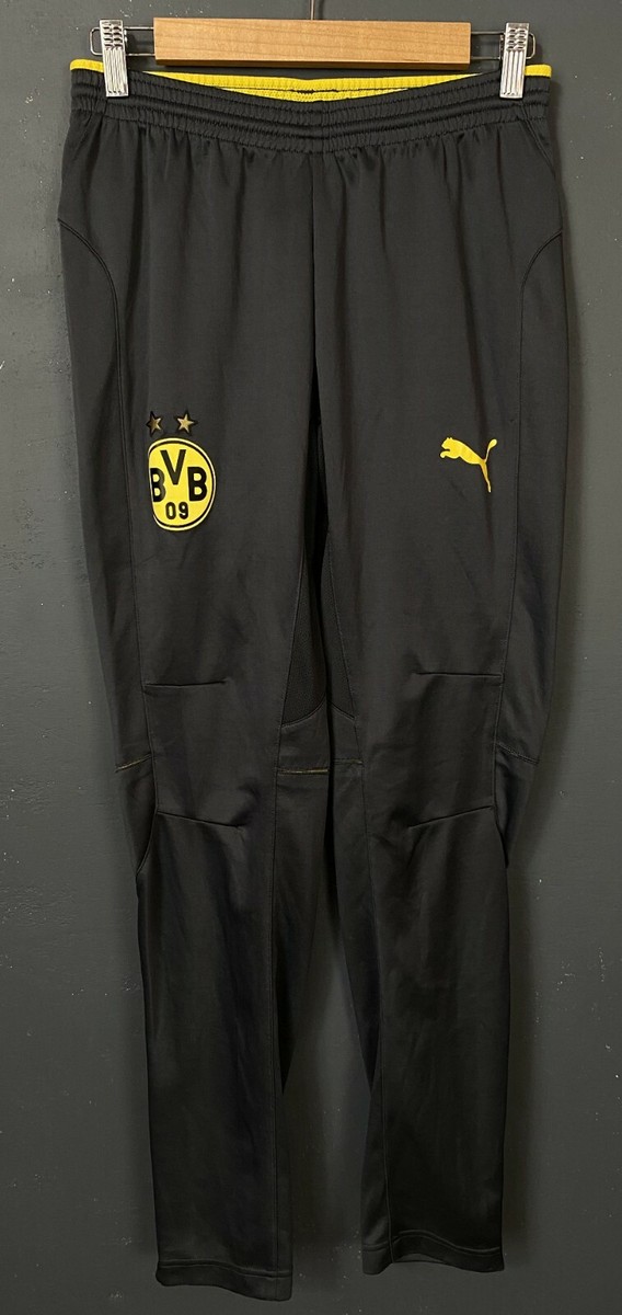 MEN'S PUMA FC BORUSSIA DORTMUND 2014/2015 BVB SOCCER FOOTBALL PANTS SIZE S  SMALL