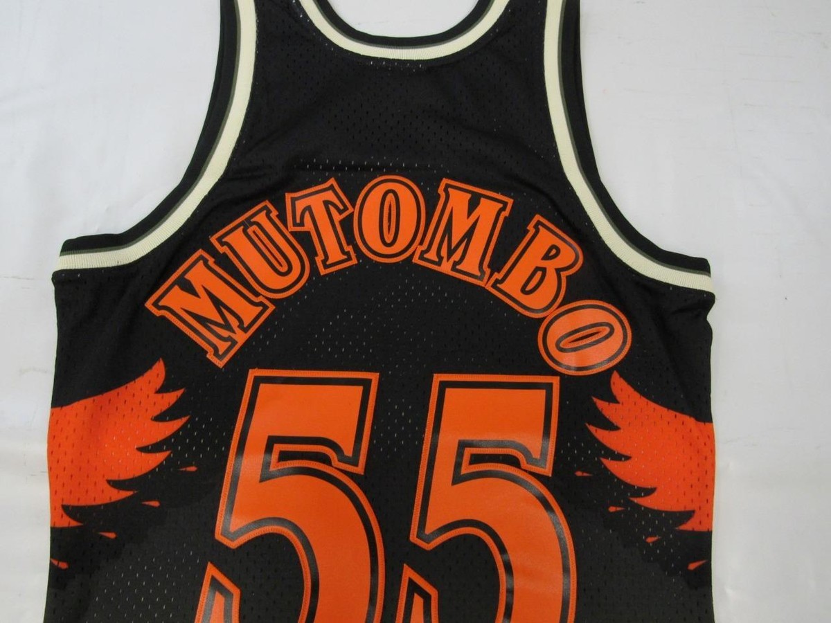NBAムトンボユニフォーム 96-97 Dikembe Mutombo #55 Hawks Mens Size S Mitchell & Ness