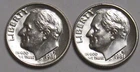 1981 P&D Roosevelt Dimes in BU condition