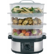 Image of Morphy Richards 48755 Steamer 3 Tiers Stainless Steel