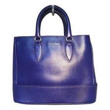 Max Mara Blue Leather Handbag With Shoulder Strap