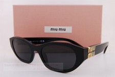Brand New Miu Miu Sunglasses MU A03S 16K 08Z Black/Dark Gray For Women