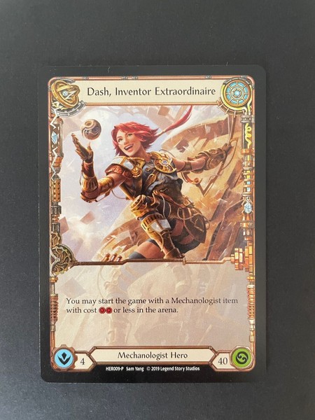 Dash, Inventor Extraordinaire (Cold Foil) Hero Promos 009 Flesh and Blood RARE!!