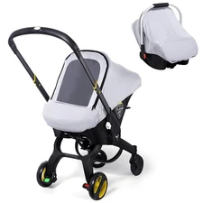 Babie Carriage and Stroller Cover with Adjustable Breathable Mesh Peep Window