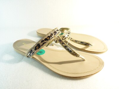 Mariella Women Shoes sandals Animal Print Flip Flop Slide Size