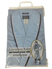 New Vintage After Hours Diplomat Luxurious Robe Blue w/Belt Size XL Extra Large