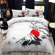 Japanese Ukiyoe Culture Style Duvet Cover Set 2/3 Pcs Bedding Set Pillowcase 