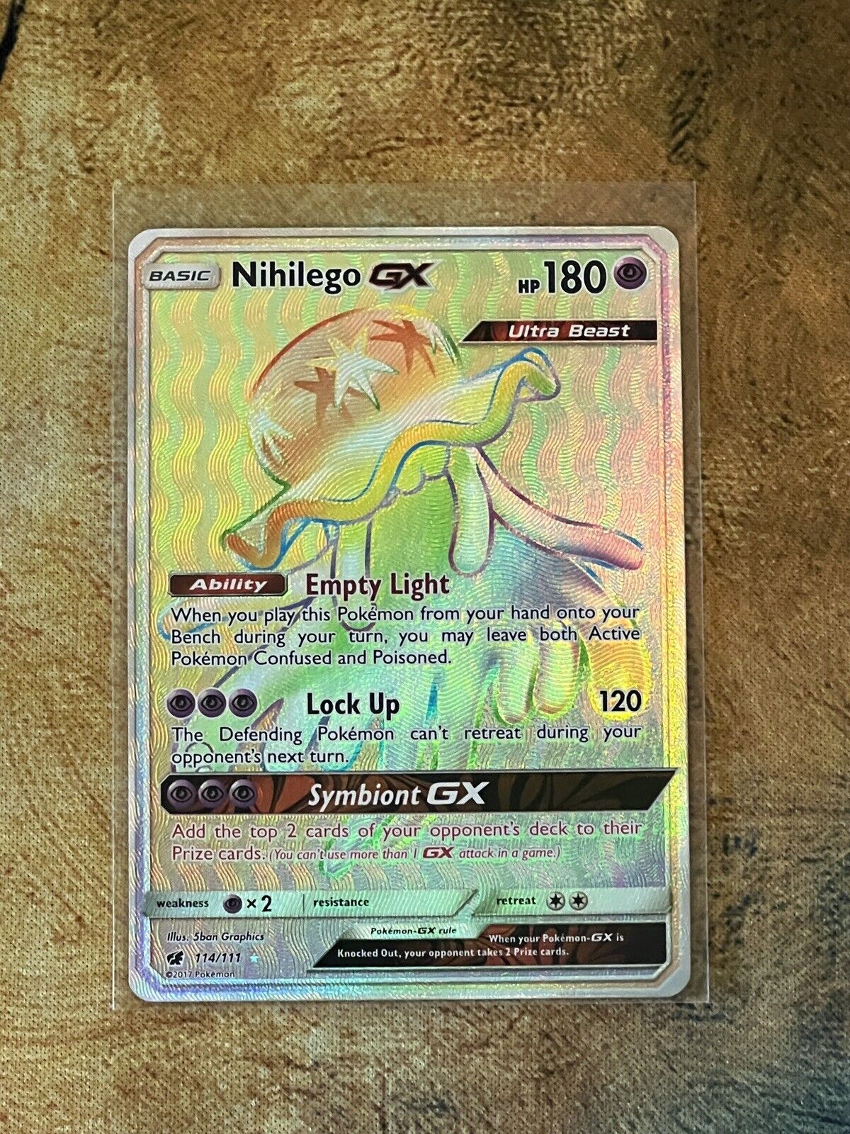 Mavin  Pokemon TCG Nihilego GX 114/111 Rainbow Secret Rare