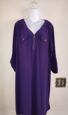 Pre owned Amazing Women's Soho Apparel LTD Purple Tunic Dress Size 2X