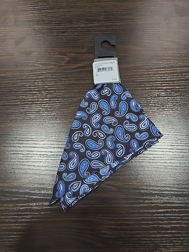 Mens Pocket Square Black And Blue 13" - Picture 5 of 7