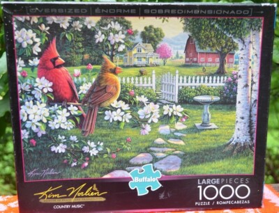 100% COMP. BUFFALO KIM NORLIEN  1000 LARGE PIECE  JIGSAW PUZZLE-COUNTRY MUSIC