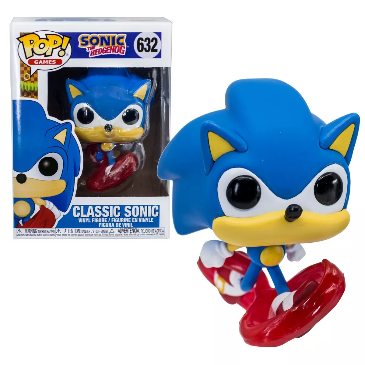 Boneco Funko Pop Classic Sonic The Hedgehog Correndo 632