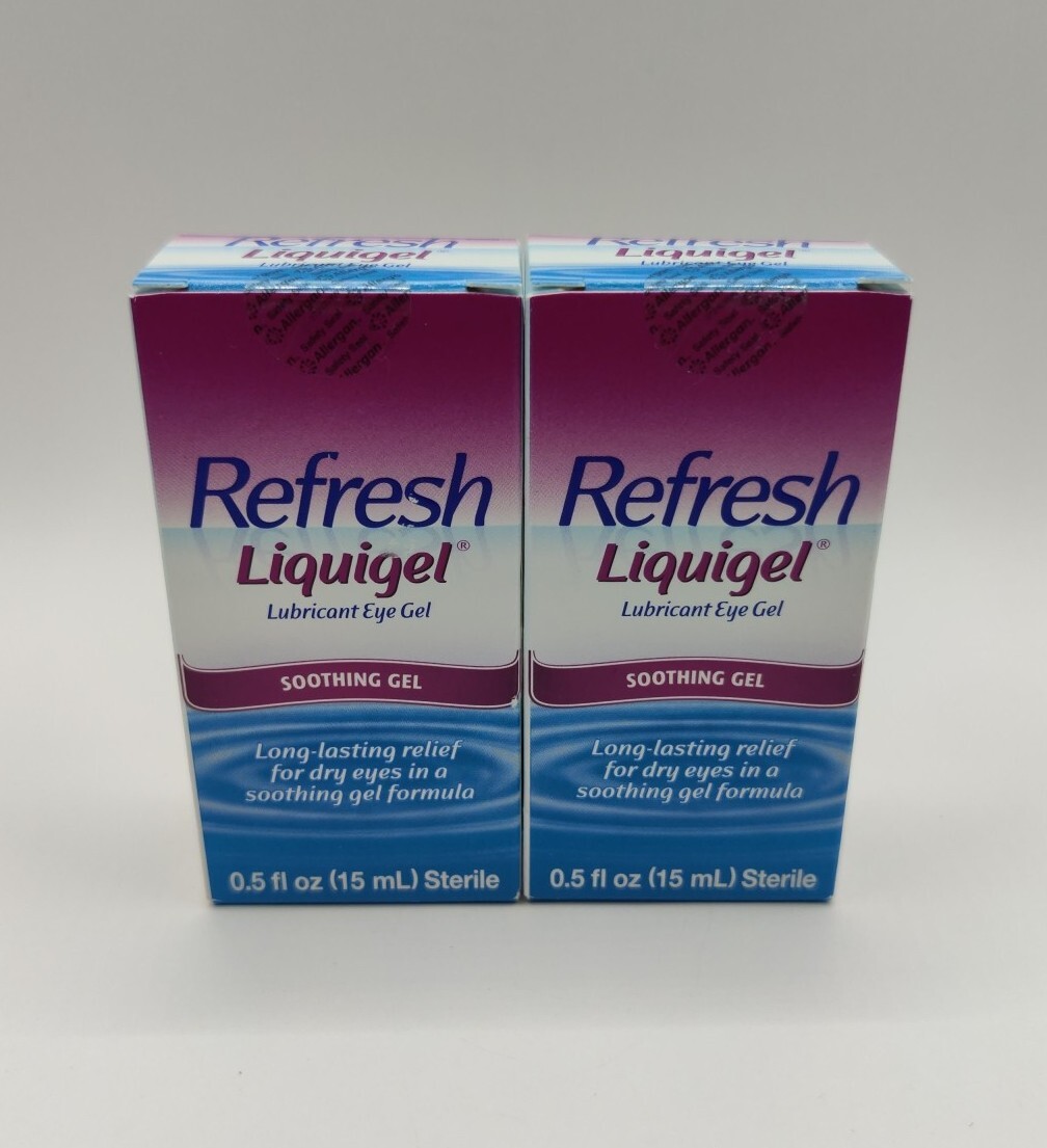 2x Refresh Liquigel Lubricant Eye Gel Soothing Gel - 0.5 fl oz / 15 mL EXP 4/25