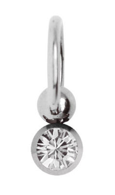 Piercing Titanio Bcr 1,2mm Verticale Anello Con Doppio Sfera A Clip IN 5/6mm E - Foto 5