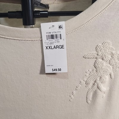 Style&Co. Ivory Knit Floral Embroidered Crew Neck Long Sleeve Top Womens XXL