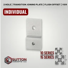 2 Hole Transition Joining Plate Flush Offset| 10/15 Series Compatible 80/20 4521