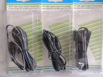 3 pieces PHILMORE 48-257 ~ 6f 2.1mm X 5.5mm DC Power Jack to Flying Leads