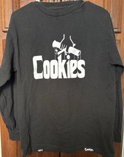 Cookies Original Logo Black Crew Neck Sweatshirt Sz Medium
