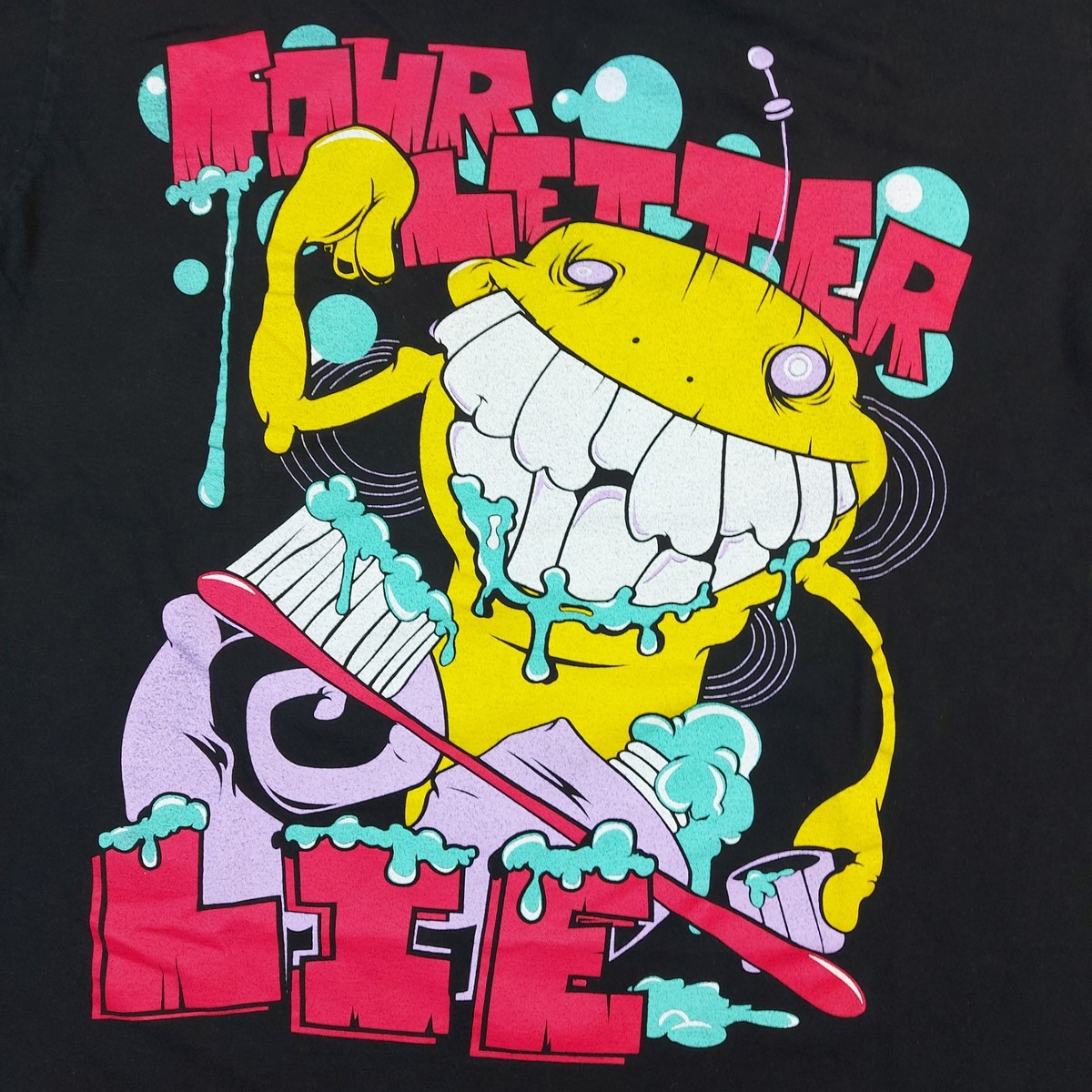 Very Rare Vintage Y2K Four Letter Lie Band MySpace Era Official T 