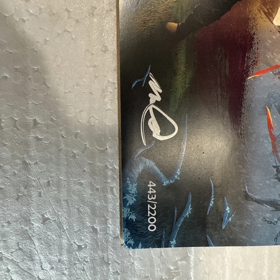 BAM! Box Exclusive God of War Kratos Art Print - Matt Akin Signed Beckett COA - Image 2 of 4