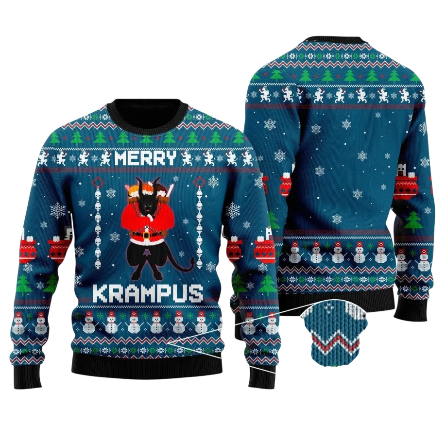 Merry Krampus Ugly Christmas Sweater