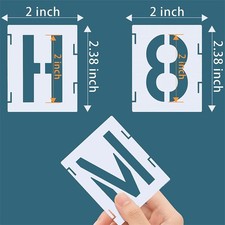 Alphabet Letter Stencils for Painting - 42 PCS Letter and Number Sten Banners