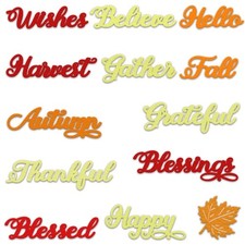 Fall Thanksgiving Words Cutting Dies for Card Making and Photo Album Decorati...
