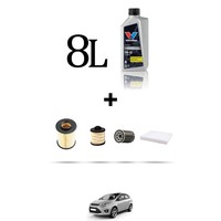 Hoffcar Wartungskit 4 Filter Und 8L ÖL FüR Ford C-Max II 2.0 Tdci 110Kw Ab 20