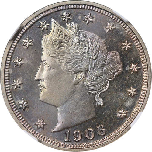 1906 Liberty V Nickel Proof CAC Sticker NGC PF66 Superb Eye Appeal