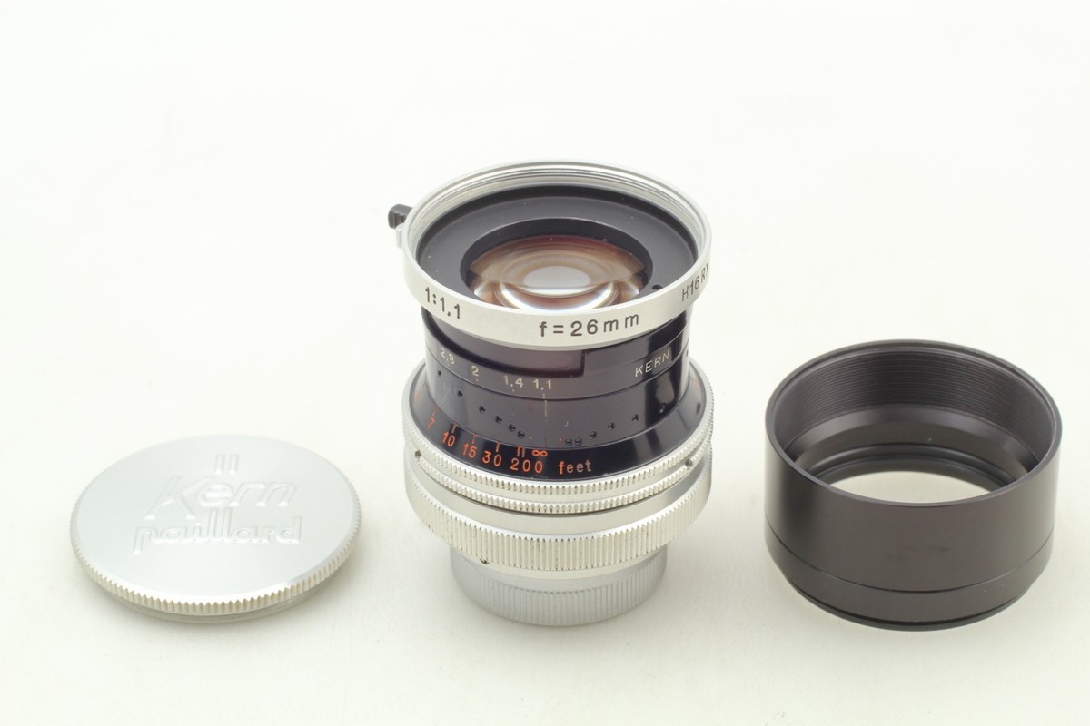 MINT w/ Hood】 Kern Macro Switar H16 RX 26mm f1.1 C Mount