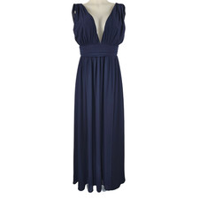 Lulus Navy Blue Women's Long Flowy Romantic Formal Dress M
