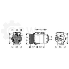 Kompressor Klimaanlage Klimakompressor für Ford Volvo Focus II V50 Kuga I
