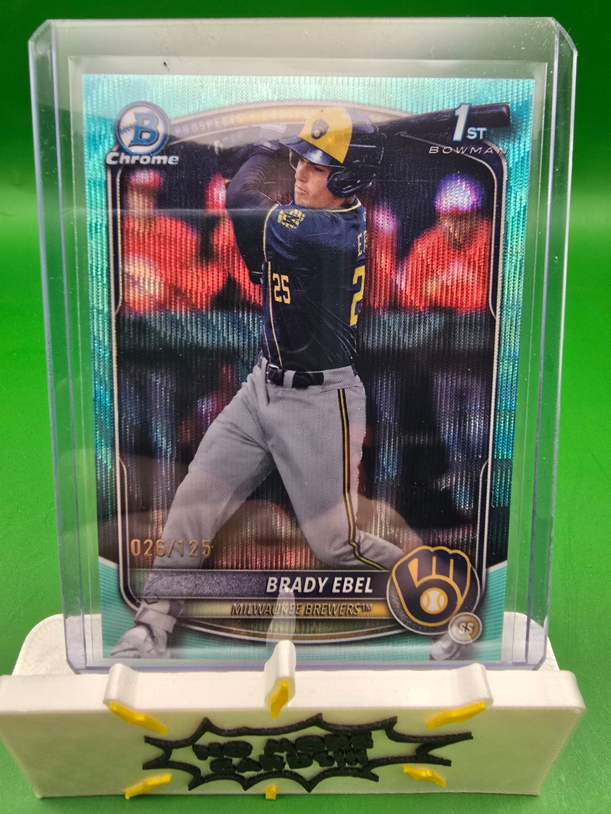 2025 Bowman Draft - Chrome Brady Ebel #BDC-194 Aqua Wave Refractor /125 (RC)