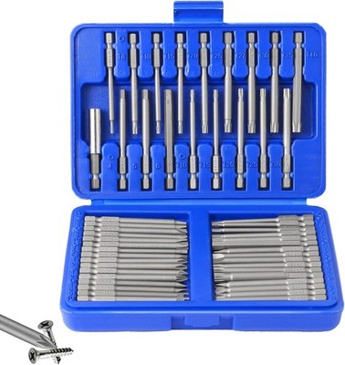 50 Pieces Hex Torx Star Security Bits Set Tamper Proof Screwdriver With Case New
