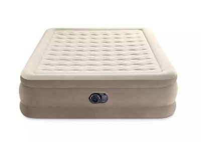 INTEX ULTRA PLUSH QUEEN SIZE AIR MATTRESS 120V INTERNAL 66194T - BEIGE