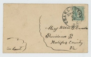 Mr Fancy Cancel CSA 12 COVER TIED CHARLESTON SC 1862 CDS EX-METZ CV$140