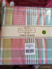 Rectangle Tablecloth Spring Plaid Pastel 60  x 84  NWT Cloth Table Cover Easter