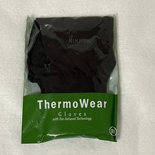 Nikken ThermoWear Gloves Far-Infrared Technology Model 1858 Size Medium Black