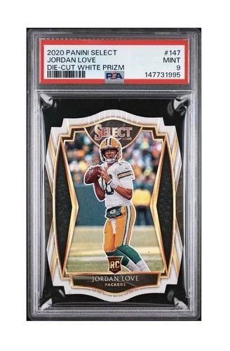2020 Panini Select Prizm White Die Cut Jordan Love #147 PSA 9