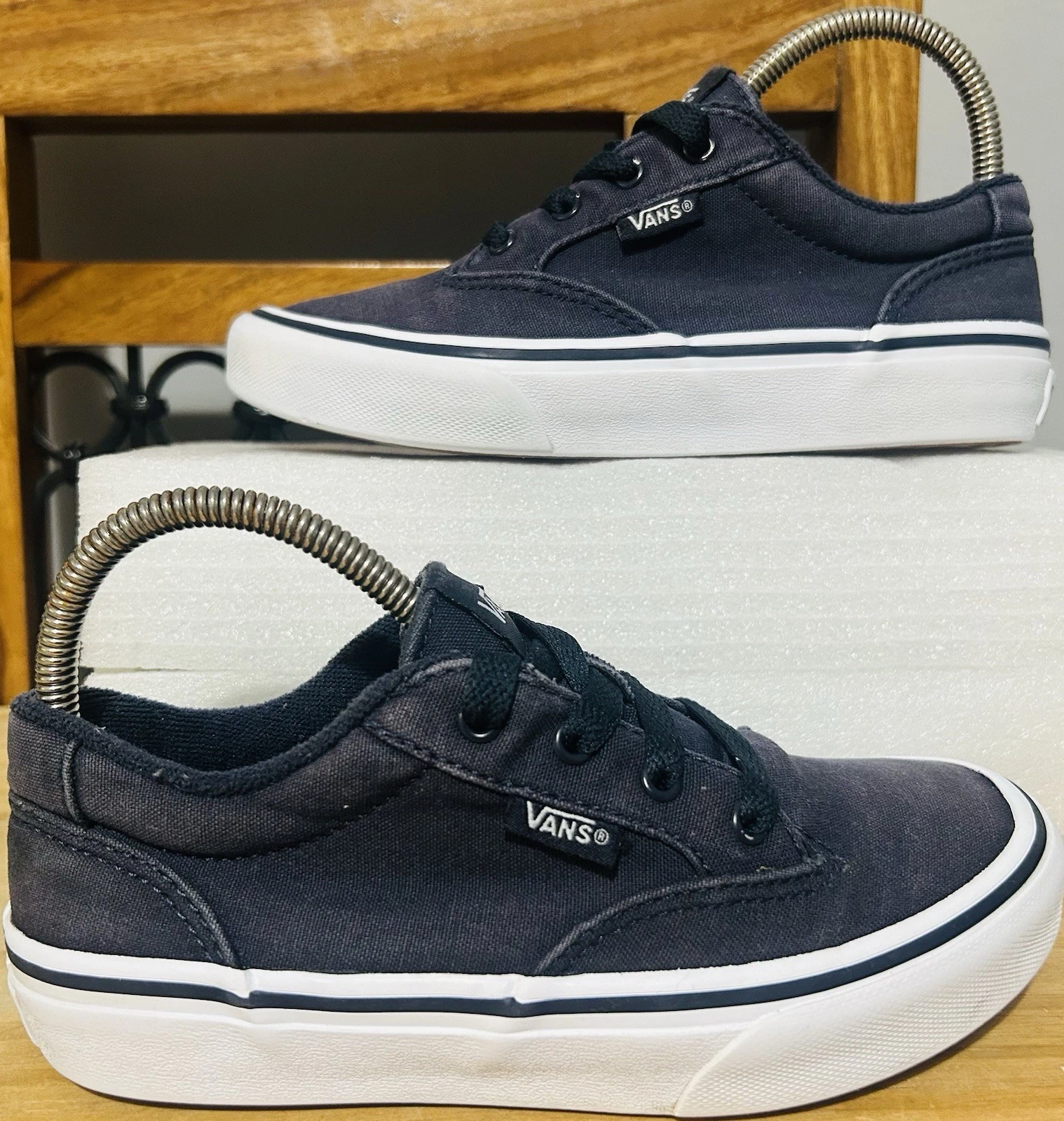 Vans Winston scarpe da ginnastica per bambini UK 13 5 blu navy ottime condizioni.